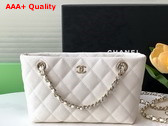 Chanel Classic Clutch with Chain in White Grained Calfskin AP4423 Replica