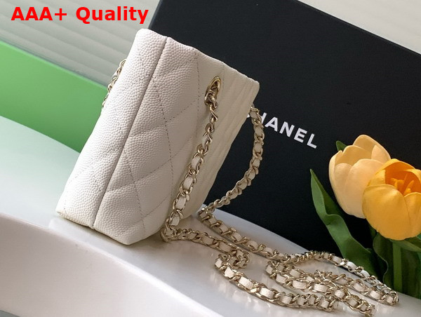 Chanel Classic Clutch with Chain in White Grained Calfskin AP4423 Replica