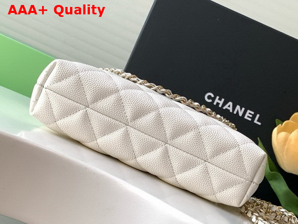 Chanel Classic Clutch with Chain in White Grained Calfskin AP4423 Replica