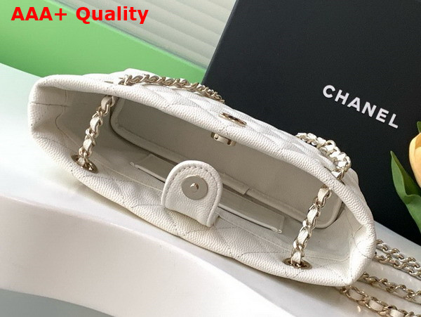 Chanel Classic Clutch with Chain in White Grained Calfskin AP4423 Replica