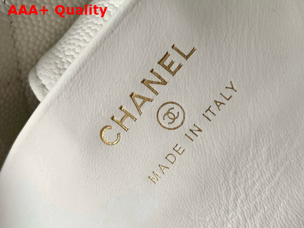 Chanel Classic Clutch with Chain in White Grained Calfskin AP4423 Replica