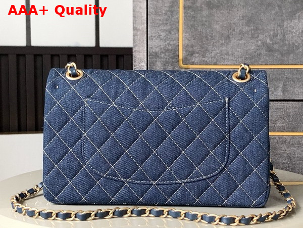 Chanel Classic Flap Bag in Blue Denim A01112 Replica