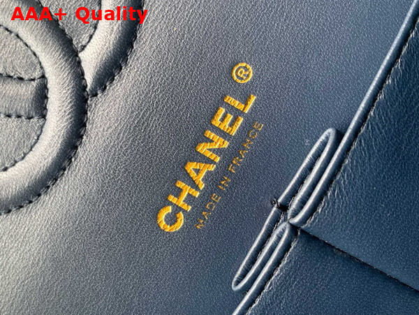 Chanel Classic Flap Bag in Blue Denim A01112 Replica