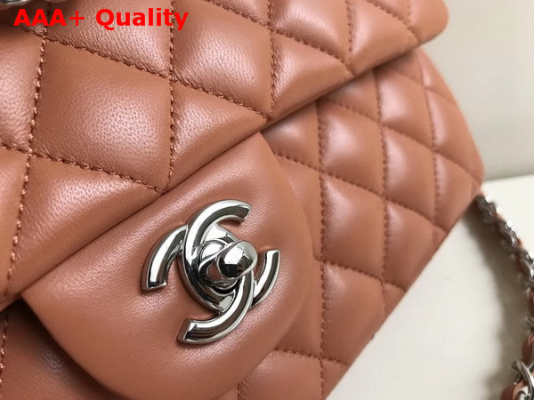 Chanel Classic Flap Bag in Brown Beige Lambskin Replica