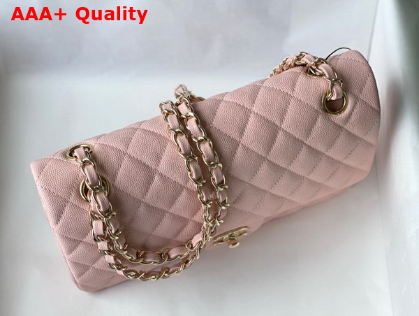 Chanel Classic Flap Bag in Light Pink Grained Calfskin with Gold Tone Metal Replica