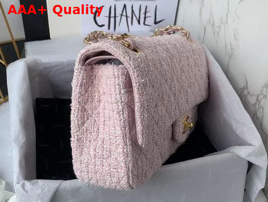 Chanel Classic Flap Bag in Pink Tweed Replica