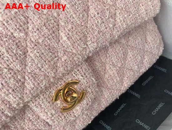 Chanel Classic Flap Bag in Pink Tweed Replica