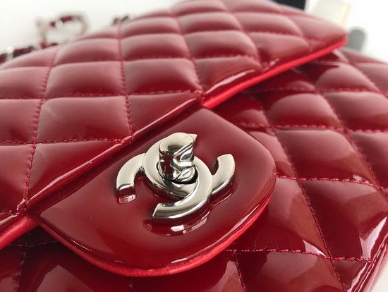 Chanel Classic Flap Bag in Red Patent Leather