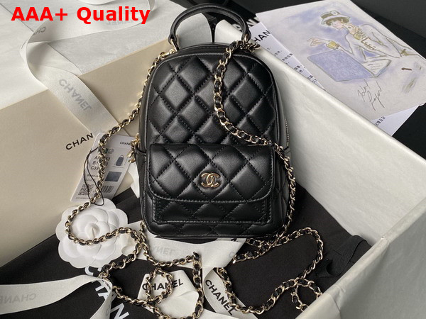 Chanel Classic Mini Backpack in Lambskin Black AP3753 Replica