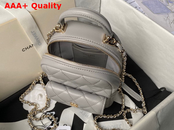 Chanel Classic Mini Backpack in Light Grey Lambskin AP3753 Replica