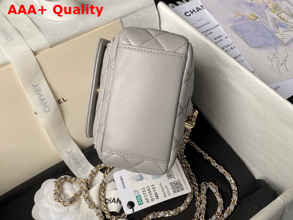 Chanel Classic Mini Backpack in Light Grey Lambskin AP3753 Replica
