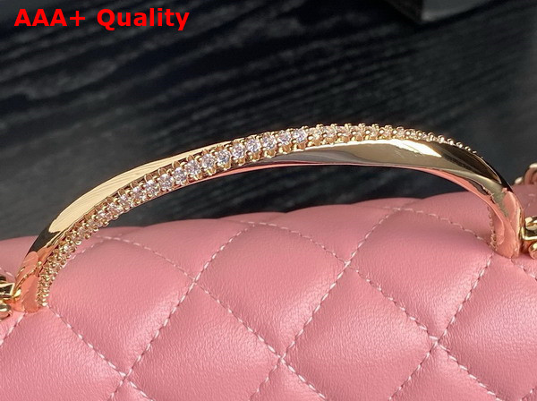 Chanel Clutch with Chain Lambskin Diamante and Gold Metal Light Pink AP4293 Replica