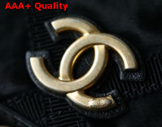 Chanel Clutch with Chain Nylon Gros Grain Gold Tone Metal Black Ref AP2669 Replica