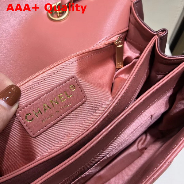 Chanel Coco Vintage Flap Bag Lambskin Gold Tone Metal Rosewood Replica