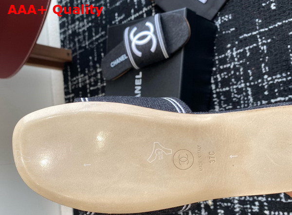 Chanel Denim Mule in Black Replica