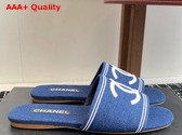 Chanel Denim Mule in Blue Replica