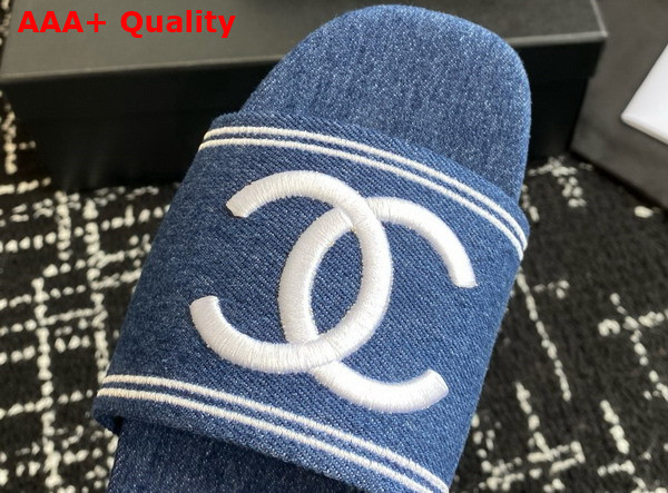 Chanel Denim Mule in Blue Replica