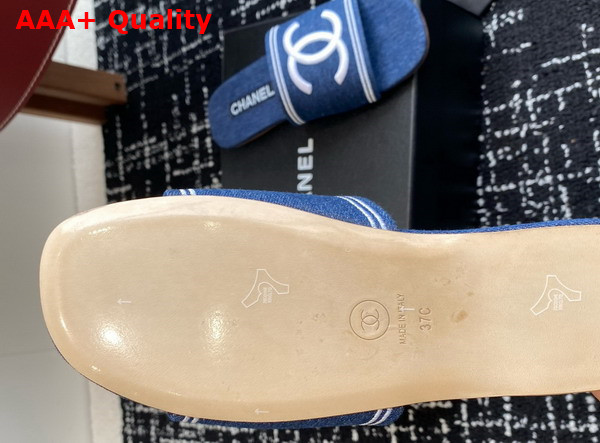 Chanel Denim Mule in Blue Replica