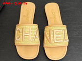Chanel Embroidered Mule in Beige Replica