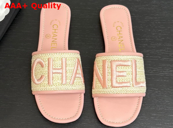Chanel Embroidered Mule in Pink Replica