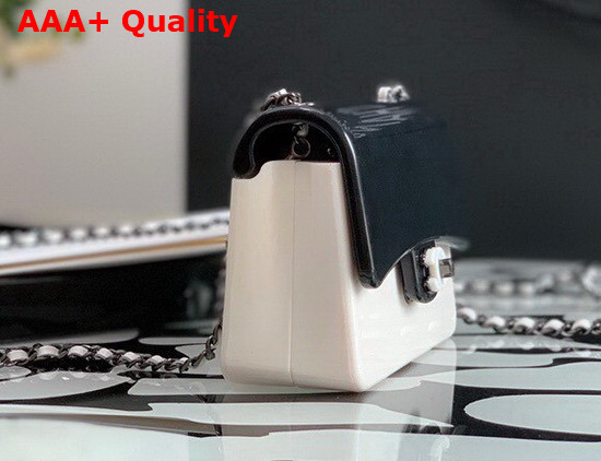 Chanel Evening Bag Plexi Black Metal Black and White AS2513 Replica