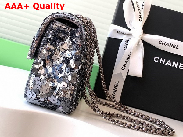 Chanel Flap Bag Gun Sequins Gun Metal AS4561 Replica