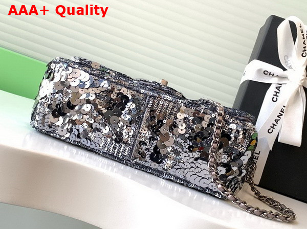 Chanel Flap Bag Gun Sequins Gun Metal AS4561 Replica