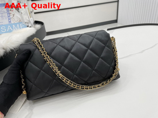 Chanel Flap Bag Lambskin Gold Metal Black Ref AS2563 Replica