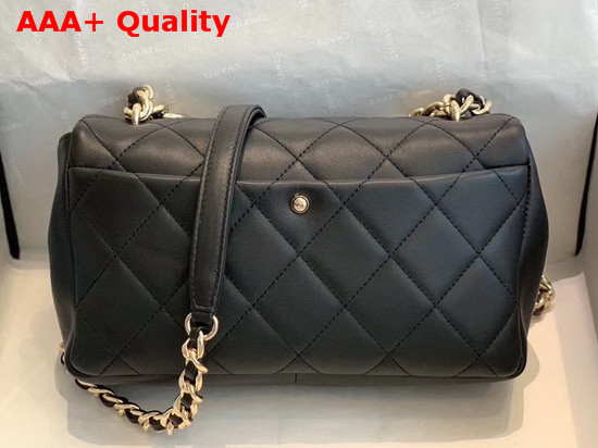 Chanel Flap Bag Lambskin Resin and Gold Tone Metal Black AS1353 Replica