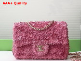 Chanel Flap Bag in Pink Fringed Sequins and Gold Tone Metal AS4561 Replica