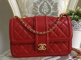 Chanel Flap Bag in Red Lambskin for Sale