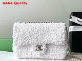 Chanel Flap Bag in White Fringed Sequins and Gold Tone Metal AS4561 Replica