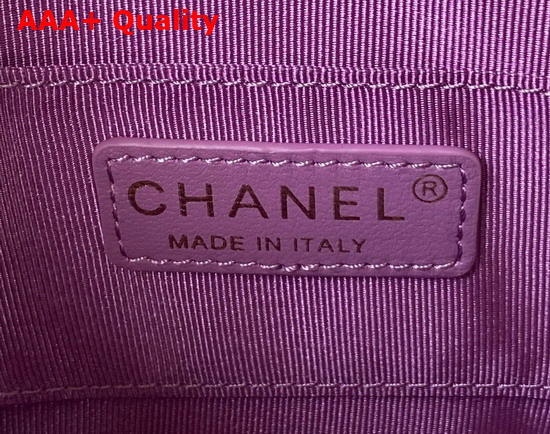 Chanel Heart Clutch with Chain Purple Lambskin Gold Tone Metal Ref AP2784 Replica