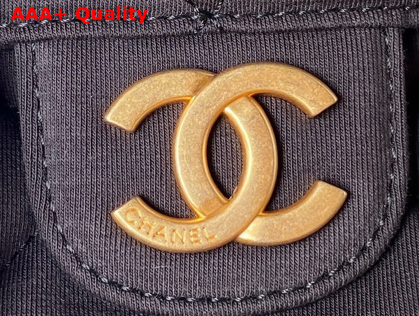 Chanel Hobo Bag in Black Wool Jersey Replica