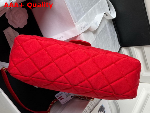 Chanel Hobo Bag in Red Wool Jersey Replica