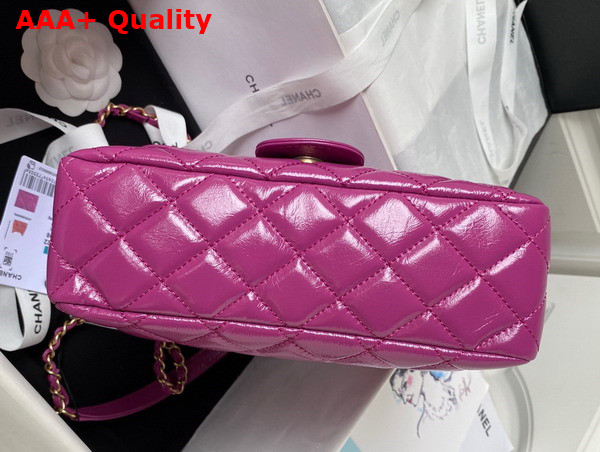 Chanel Hobo Handbag in Light Purple Purple Shiny Crumpled Calfskin Gold Tone Metal AS4322 Replica