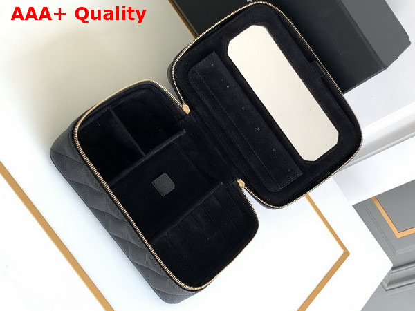 Chanel Jewelry Case in Black Grained Calfskin Replica