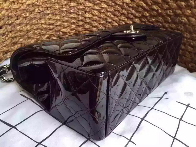 Chanel Jumbo Flap Bag Black Patent Leather for Sale