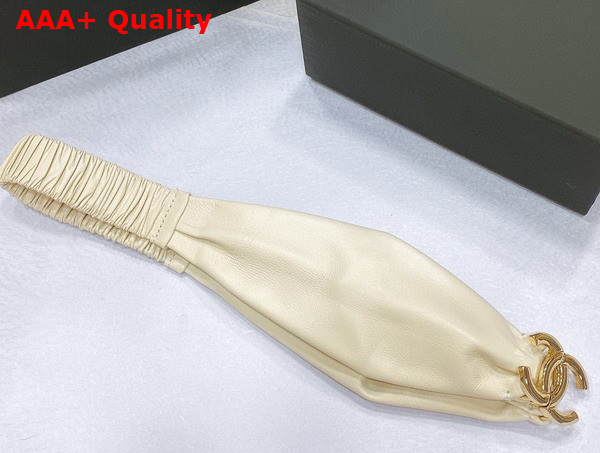 Chanel Lambskin Belt in Beige Replica