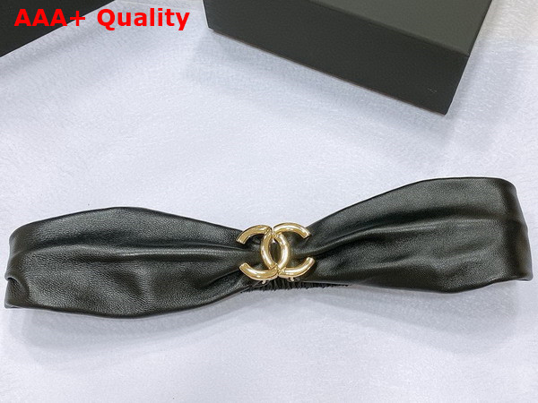 Chanel Lambskin Belt in Black Replica