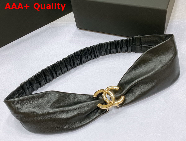 Chanel Lambskin Belt in Black Replica