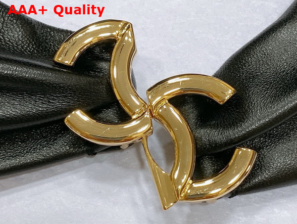 Chanel Lambskin Belt in Black Replica