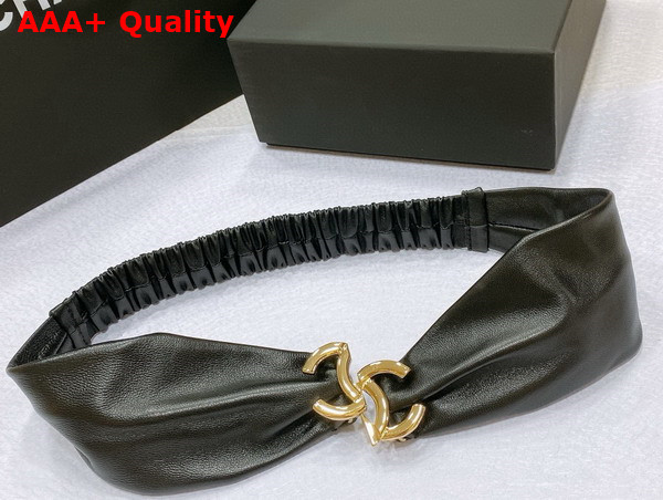 Chanel Lambskin Belt in Black Replica