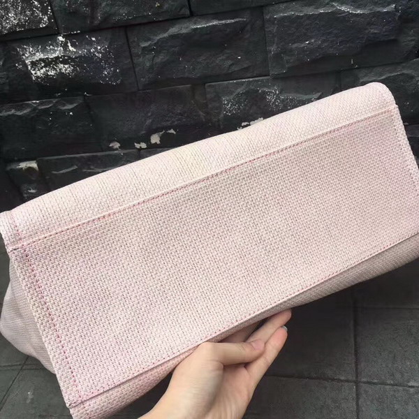 Chanel Large Shopping Bag in Light Pink Printed Fabric