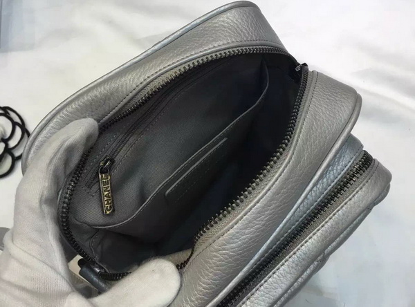 Chanel Leather Messenger Bag in Sivler for Sale