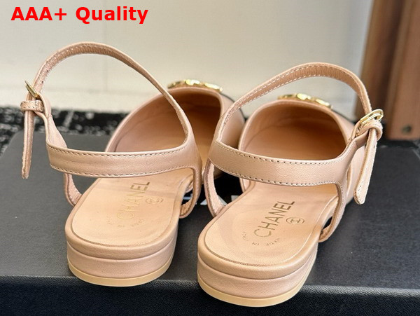 Chanel Mary Jane Pump Lambskin and Patent Calfskin Beige and Black Replica