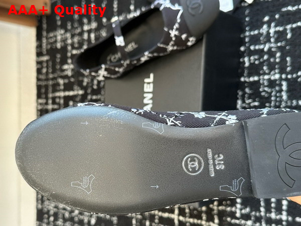 Chanel Mary Janes Black Embroidered Cotton G46379 Replica