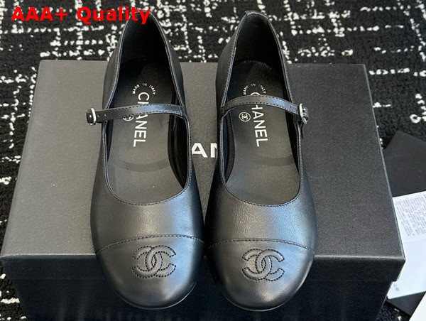 Chanel Mary Janes Black Lambskin G46379 Replica