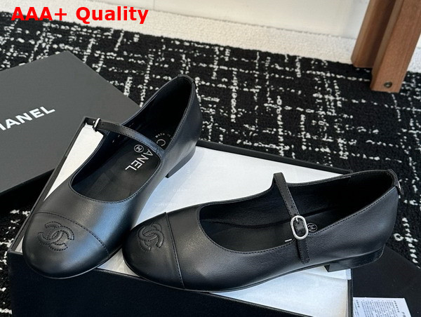 Chanel Mary Janes Black Lambskin G46379 Replica