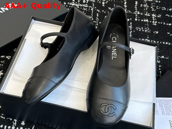 Chanel Mary Janes Black Lambskin G46379 Replica